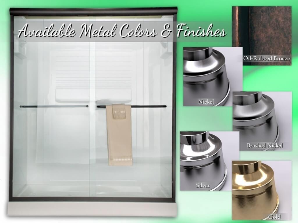MI Shower Doors - Available Metal Colors and Finishes